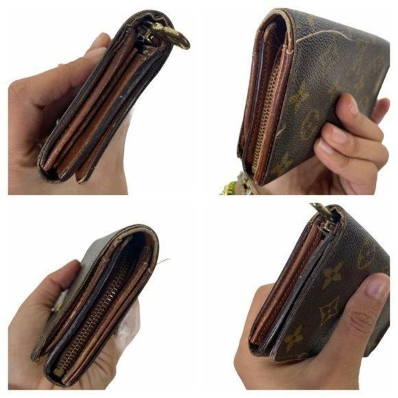 Authentic Louis Vuitton Wallet Porte Monnaie Billet Bifold Monogram LV Vintagte - Picture 6 of 11